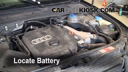 2002 Audi A4 Quattro 1.8L 4 Cyl. Turbo Battery Replace